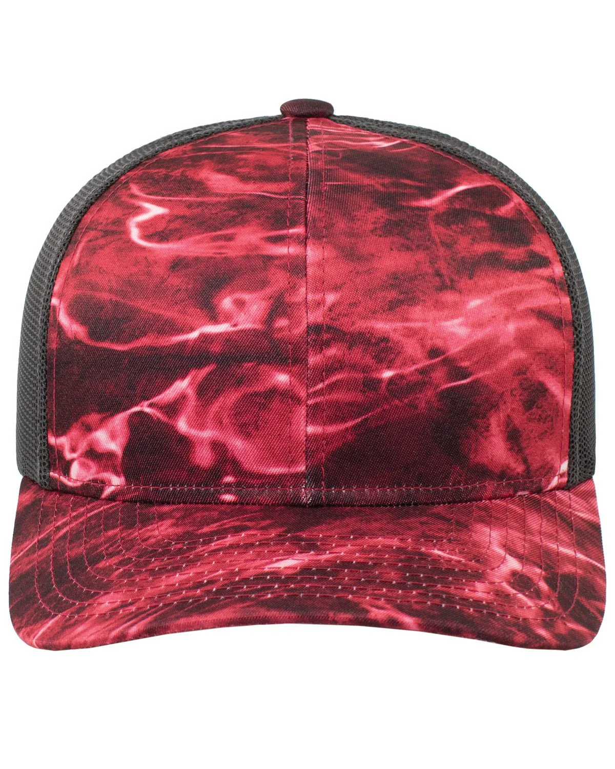 107C-Pacific Headwear-CRIMSON/ LT CHAR - Cheap-Us