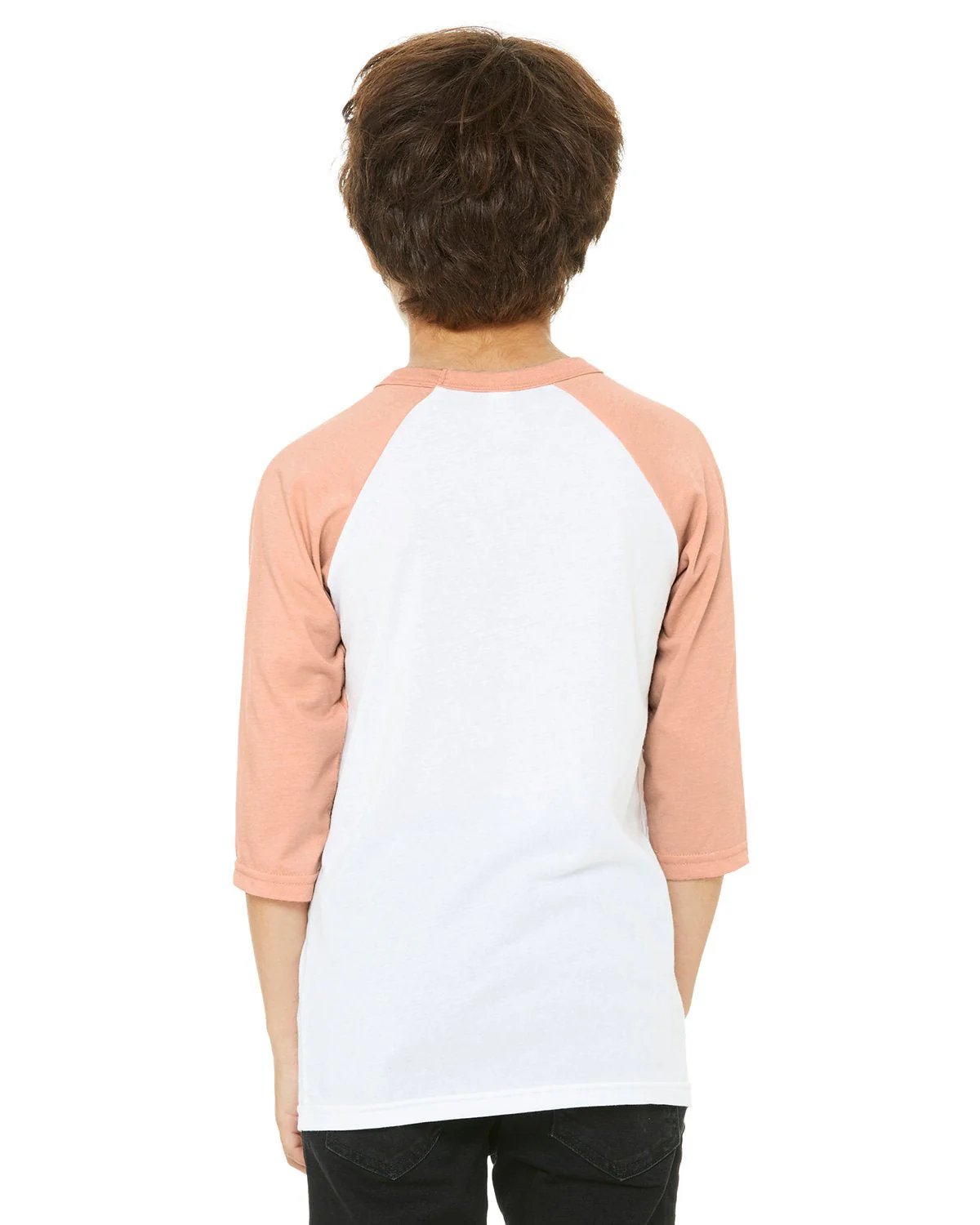 3200Y-Bella + Canvas-WHT/ HTHR PEACH - Cheap-Us