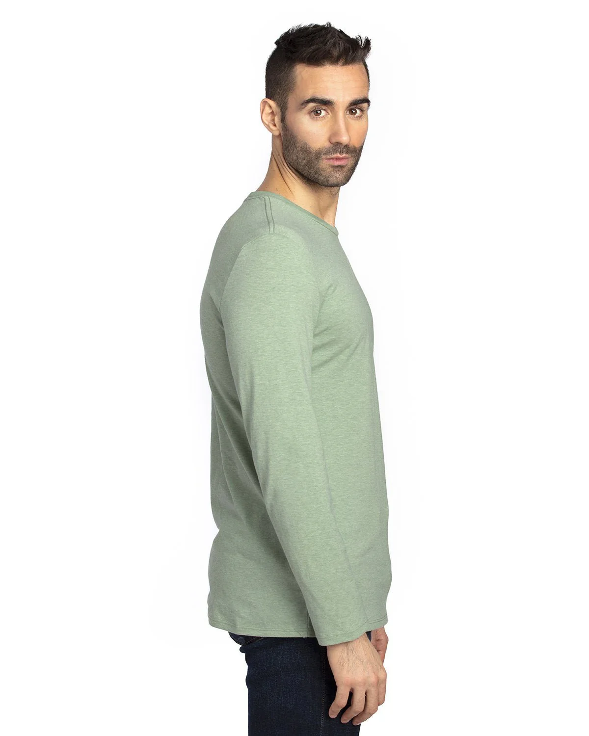 100LS-Threadfast Apparel-ARMY HEATHER - Cheap-Us