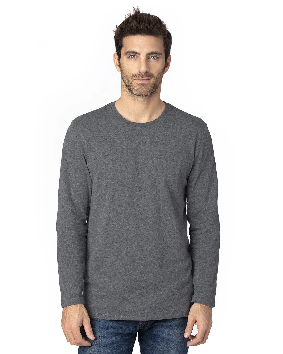 100LS-Threadfast Apparel-CHARCOAL HEATHER - Cheap-Us