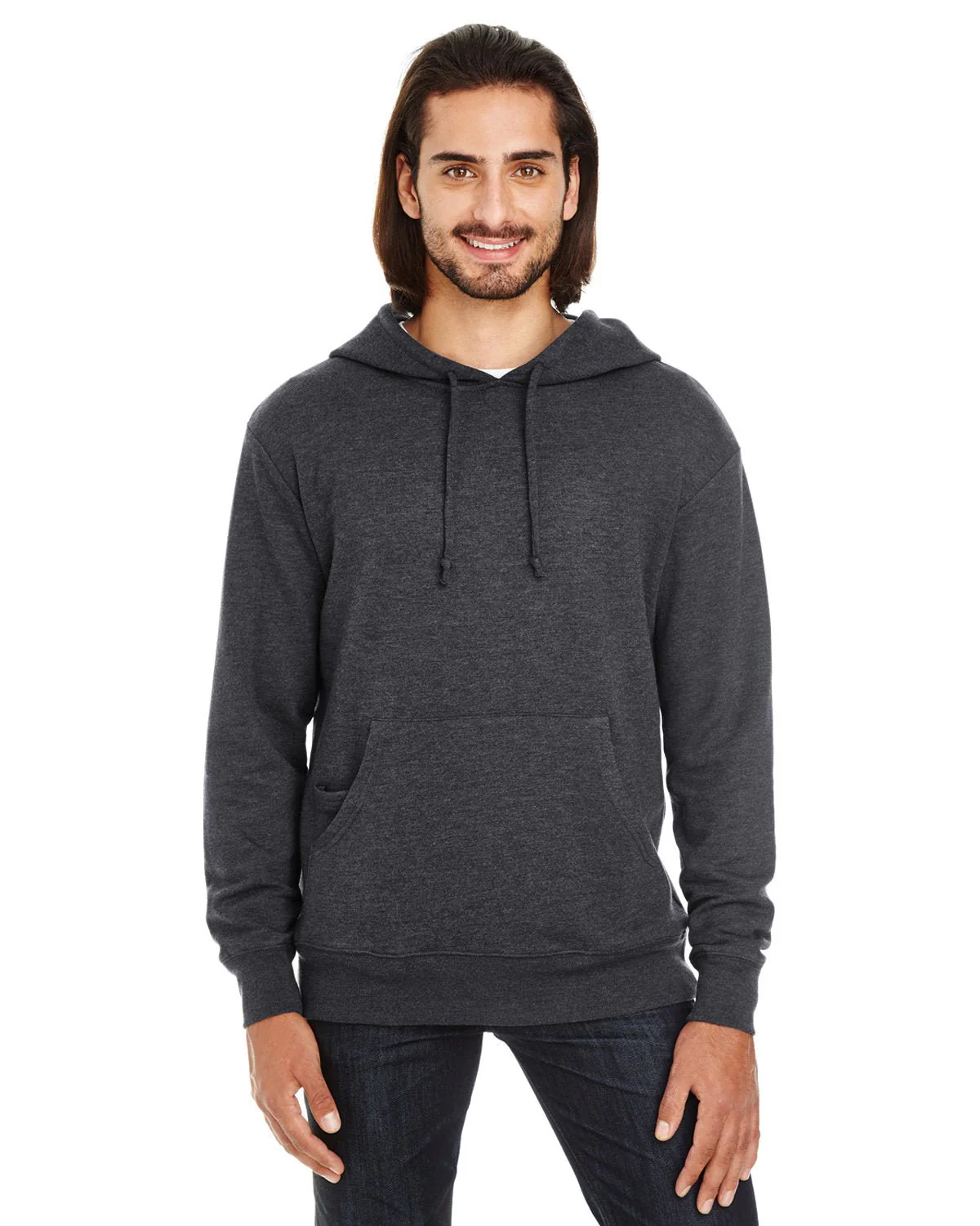 321H-Threadfast Apparel-BLACK HEATHER - Cheap-Us