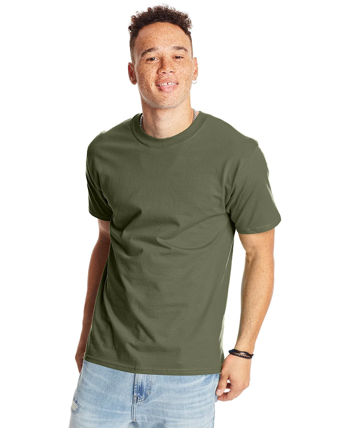 5180-Hanes-FATIGUE GREEN - Cheap-Us