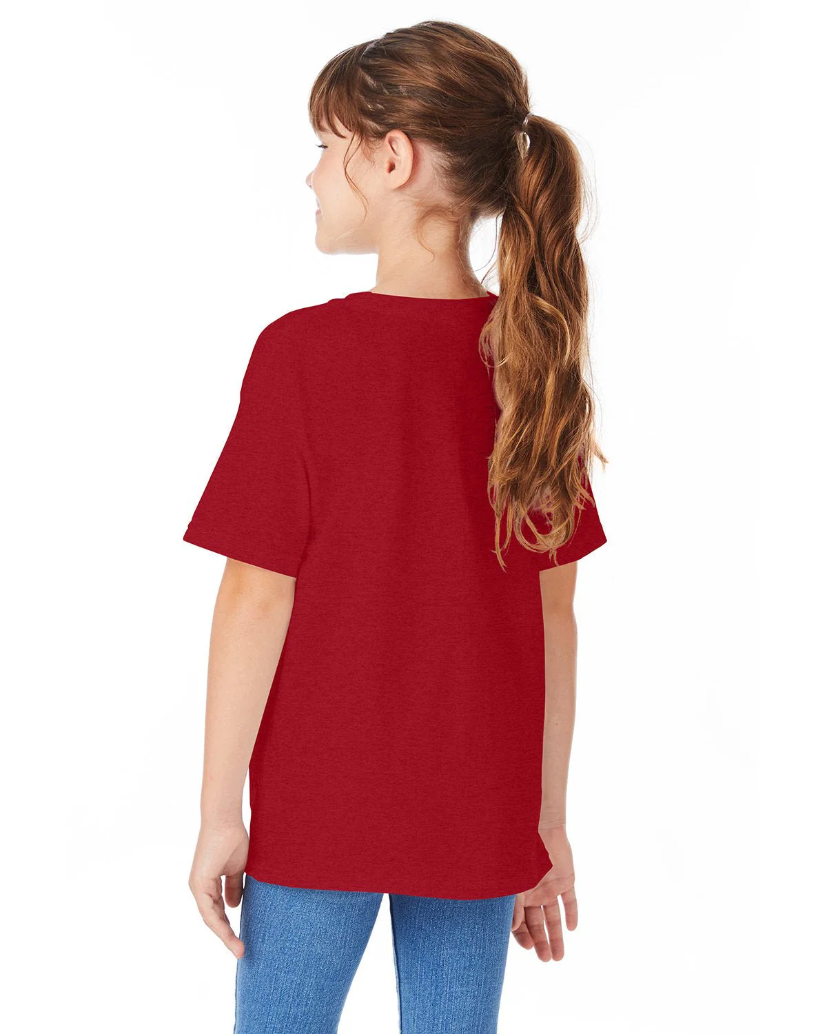 5480-Hanes-RED PEPPER HTHR - Cheap-Us