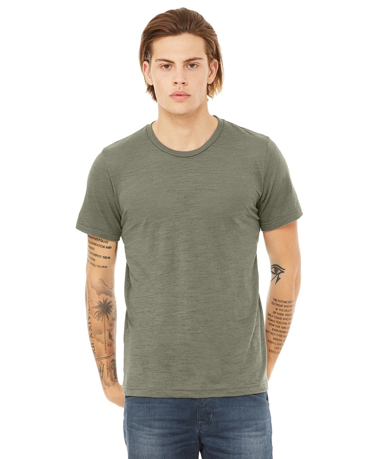 3650-Bella + Canvas-OLIVE SLUB - Cheap-Us