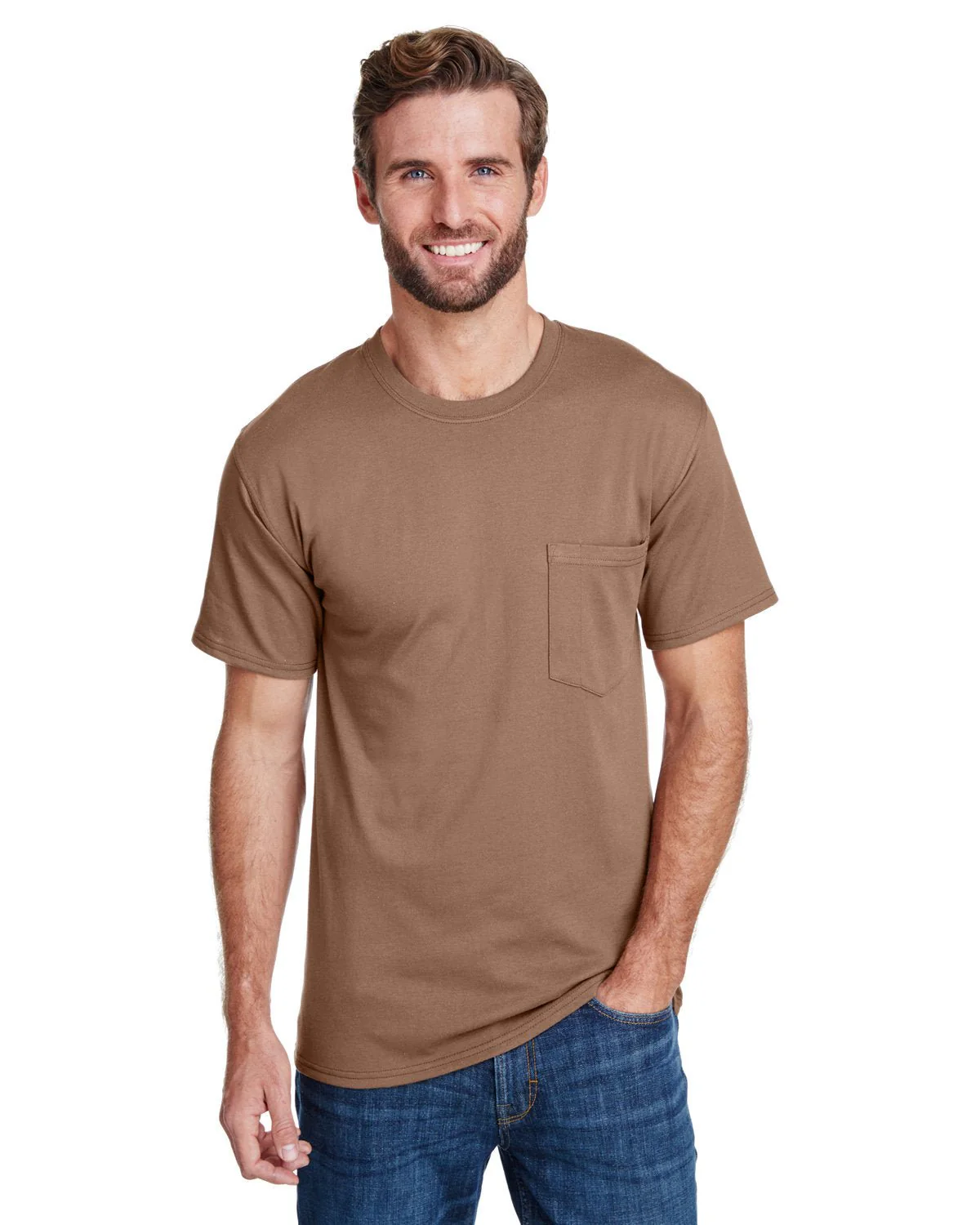 W110-Hanes-ARMY BROWN - Cheap-Us