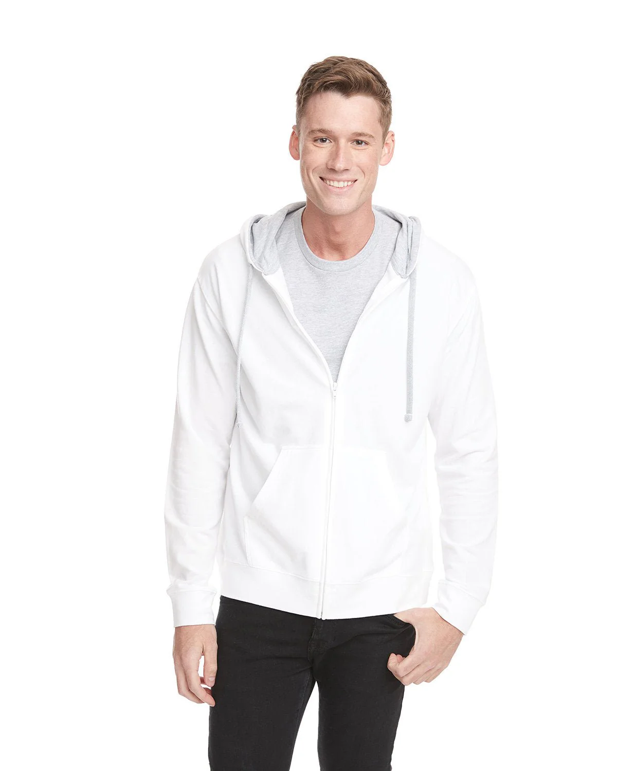 9601-Next Level Apparel-WHITE/ HTHR GRAY - Cheap-Us