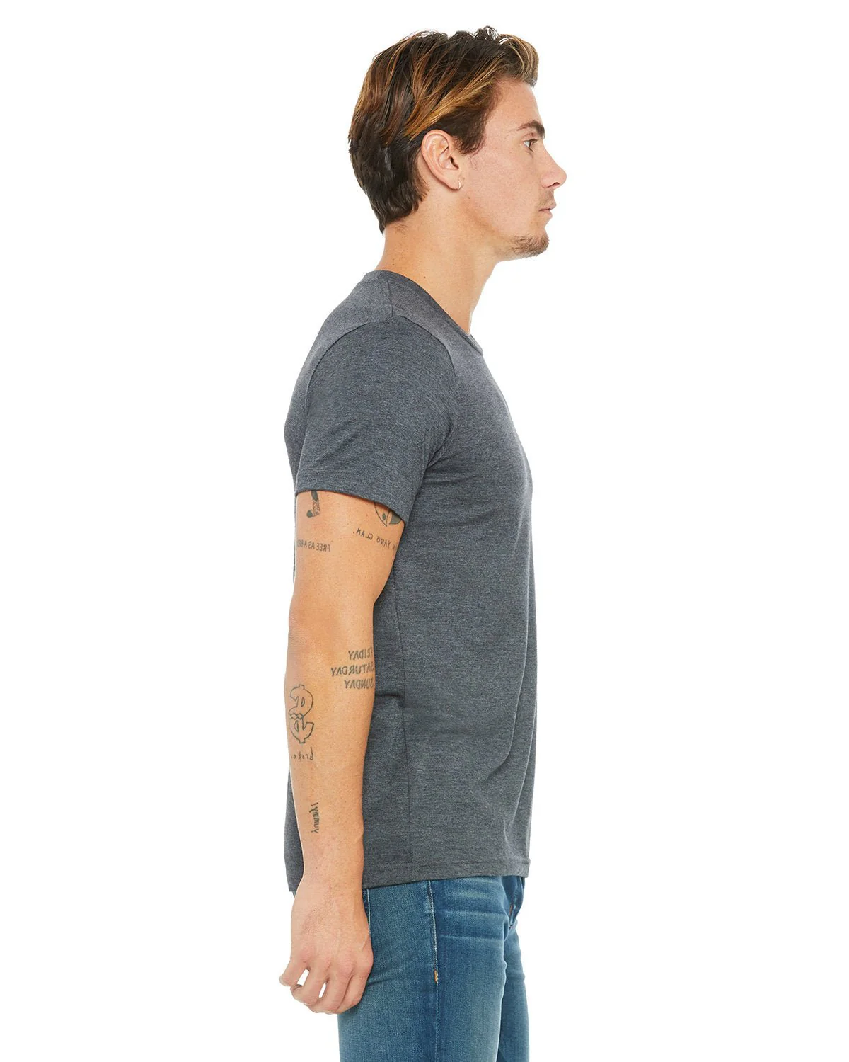 3001CVC-Bella + Canvas-DARK GRY HEATHER - Cheap-Us