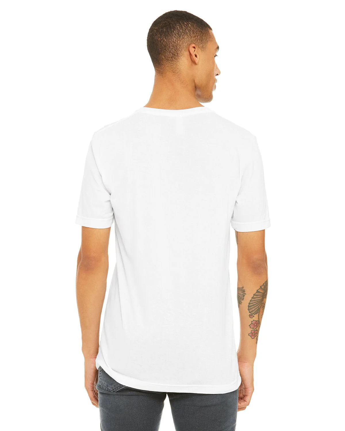 3415C-Bella + Canvas-SOLID WHT TRBLND - Cheap-Us