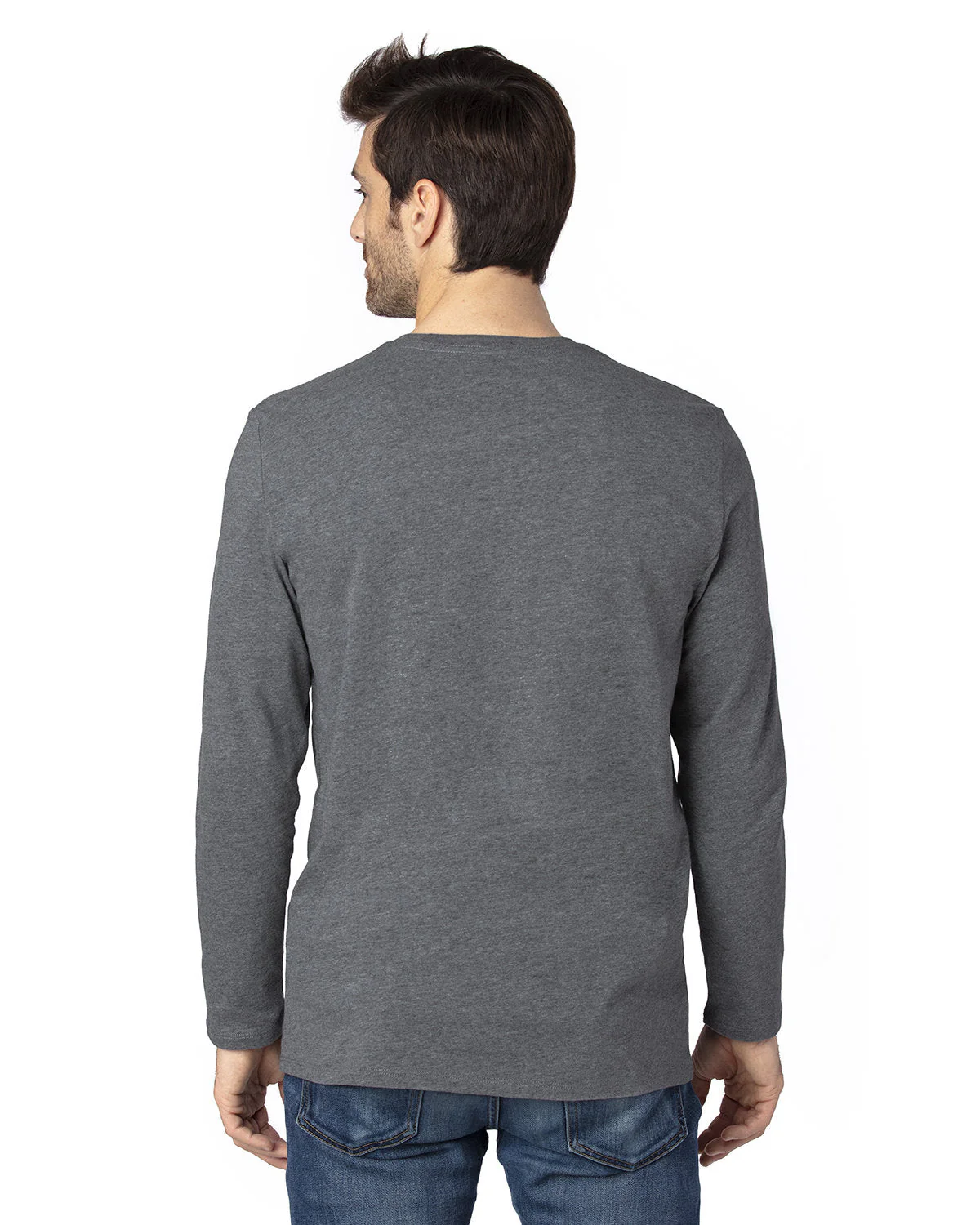 100LS-Threadfast Apparel-CHARCOAL HEATHER - Cheap-Us