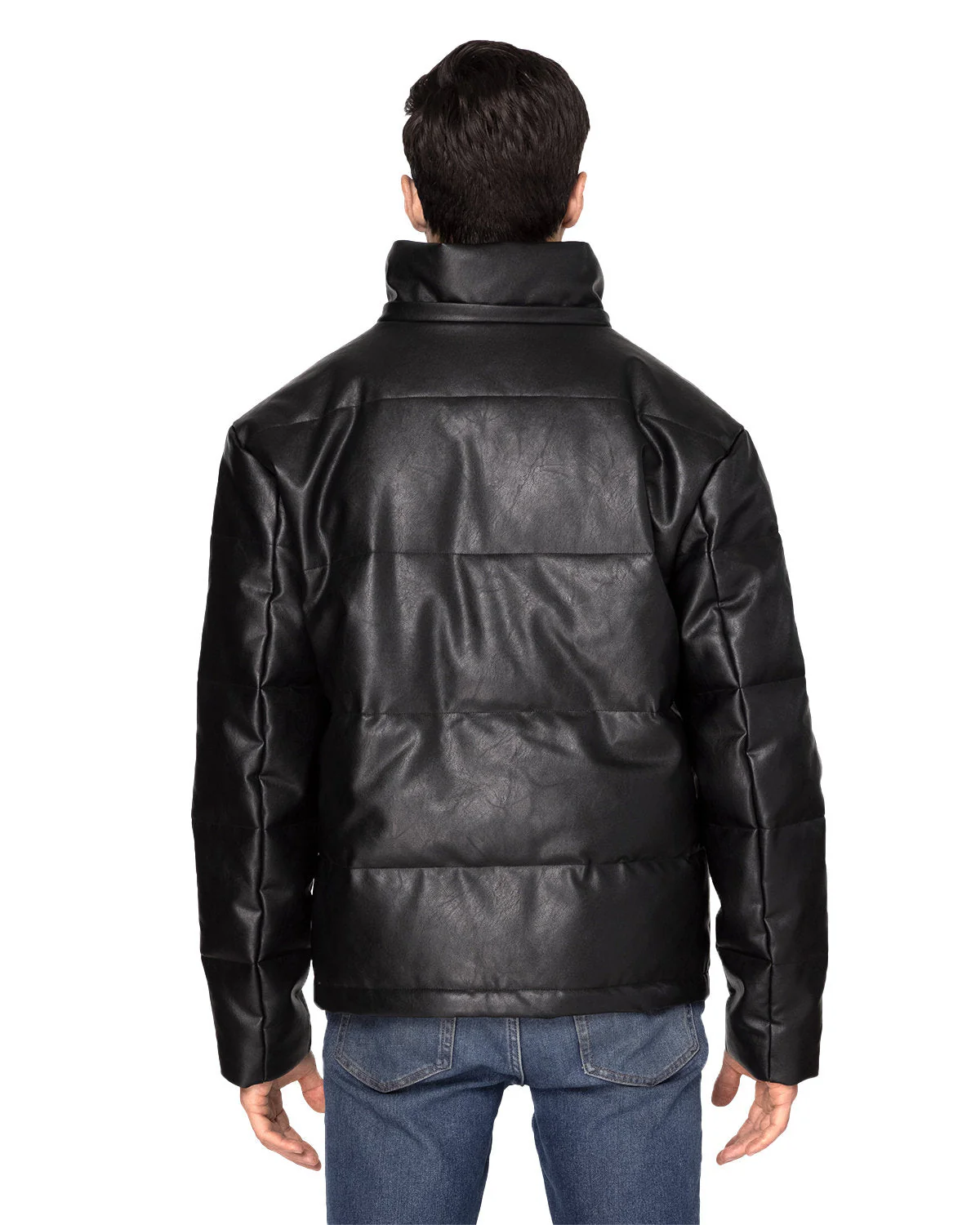 397J-Threadfast Apparel-BLACK VEGAN LTHR - Cheap-Us