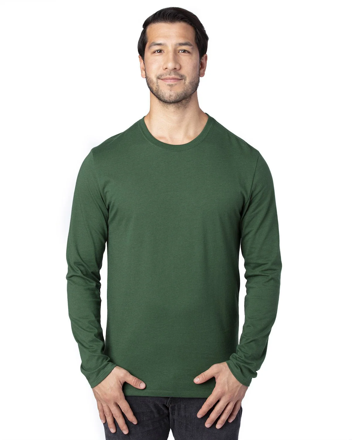 100LS-Threadfast Apparel-FOREST GREEN - Cheap-Us