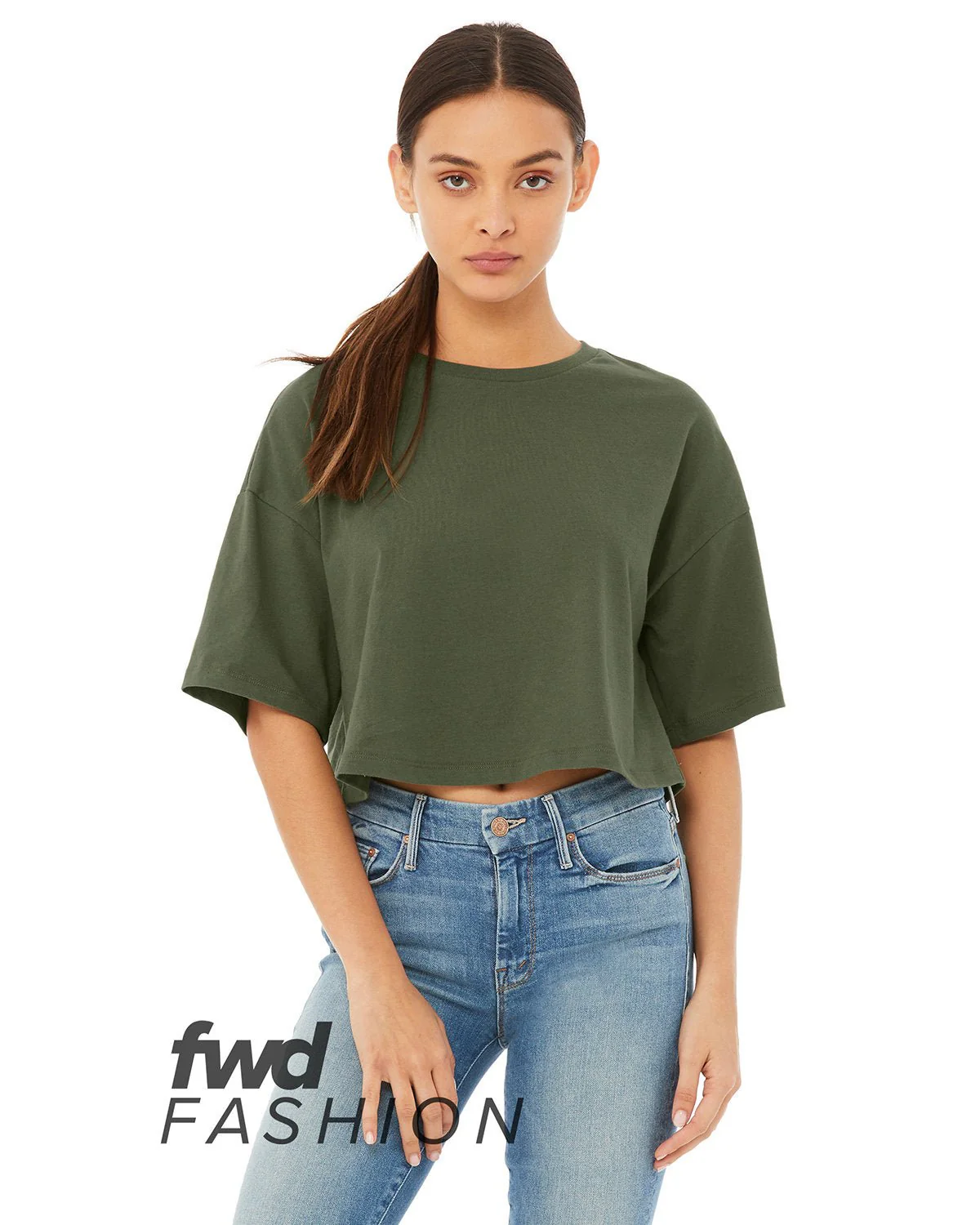 6482-Bella + Canvas-MILITARY GREEN - Cheap-Us