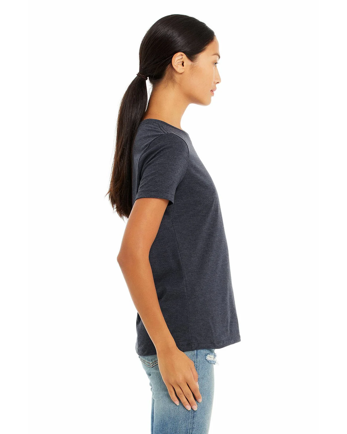 6400CVC-Bella + Canvas-HEATHER NAVY - Cheap-Us