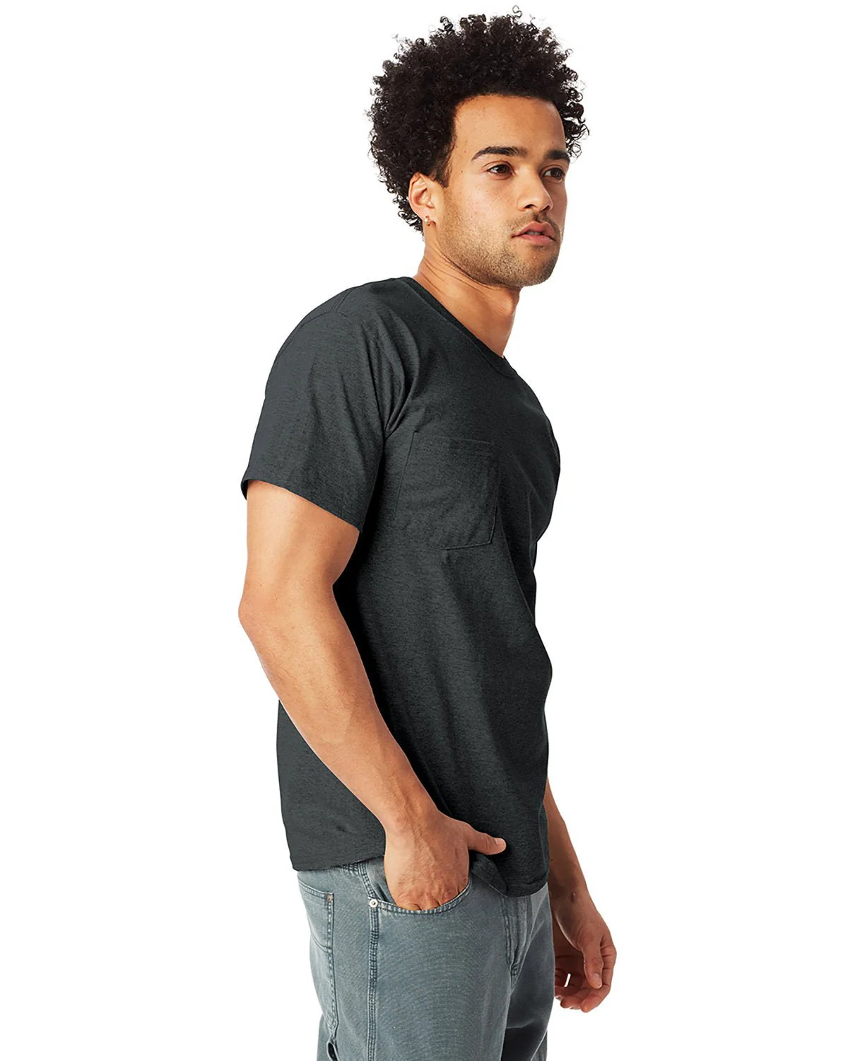 H5590-Hanes-CHARCOAL HEATHER - Cheap-Us