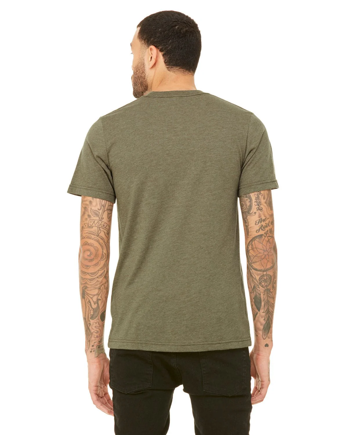 3001CVC-Bella + Canvas-HEATHER OLIVE - Cheap-Us