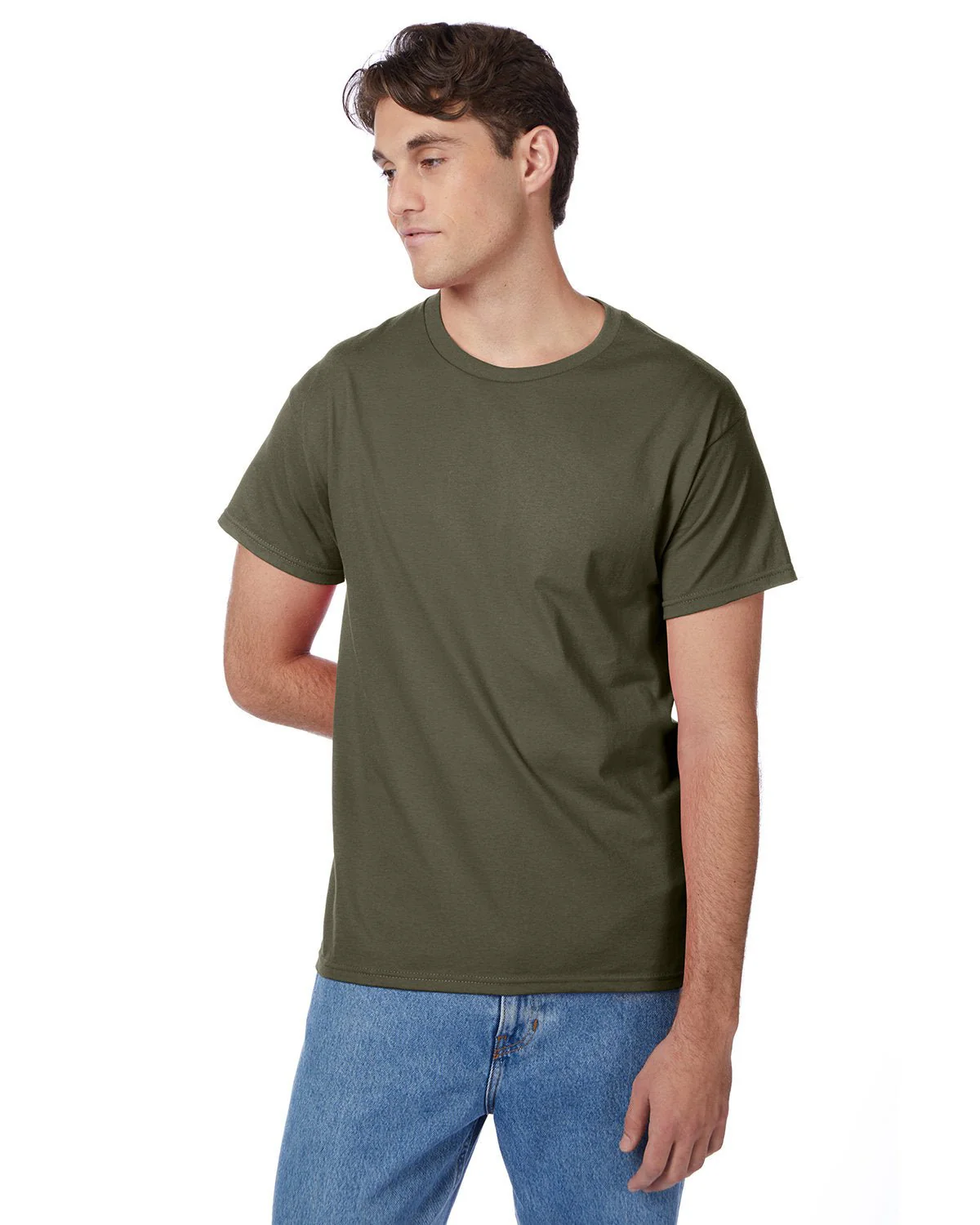 5250T-Hanes-FATIGUE GREEN - Cheap-Us