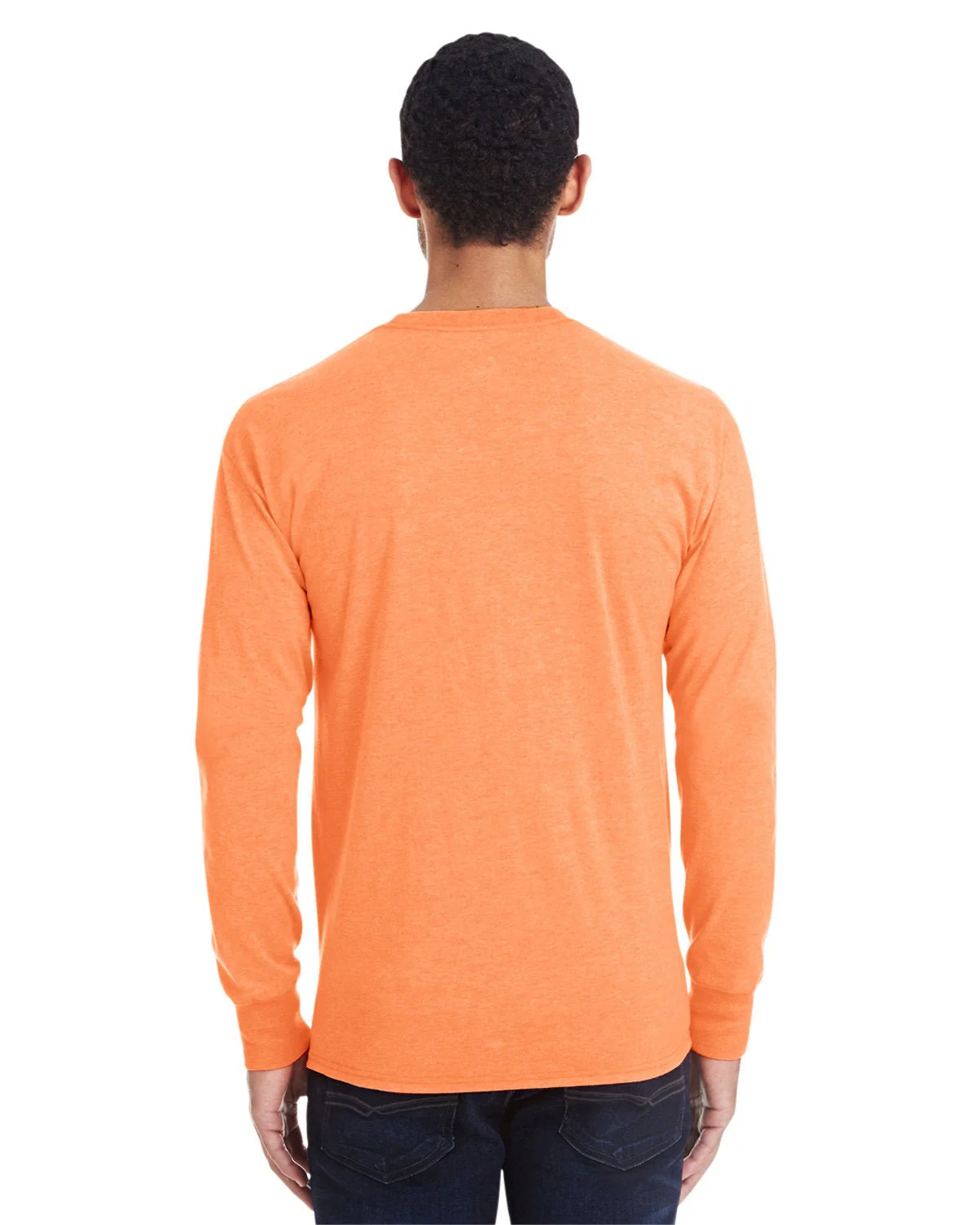 42L0-Hanes-NEON ORANGE HTHR - Cheap-Us