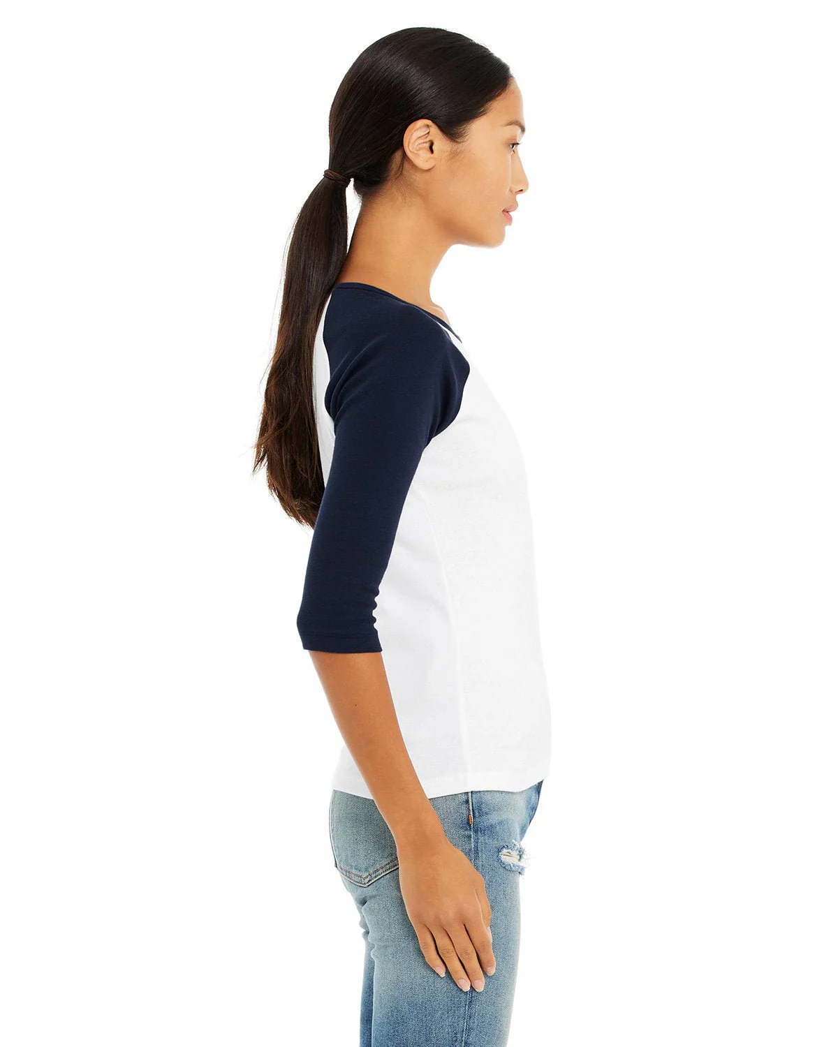 B2000-Bella + Canvas-WHITE/ NAVY - Cheap-Us