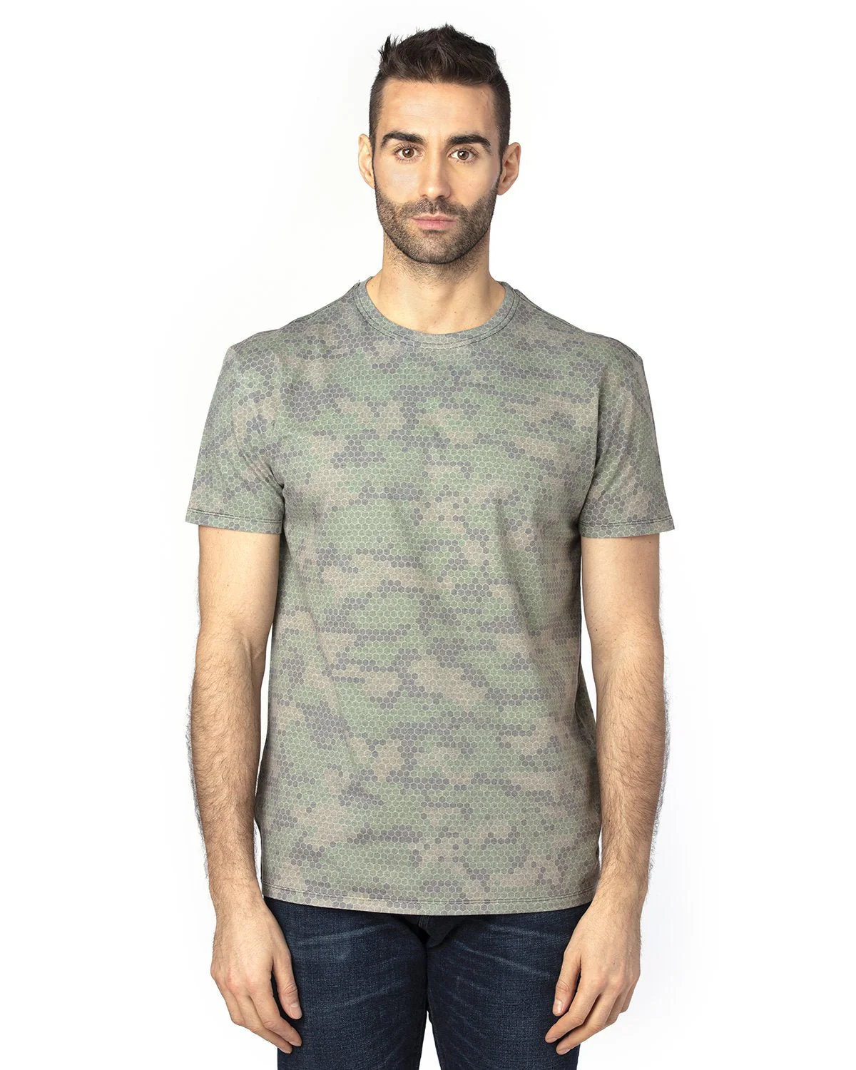 100A-Threadfast Apparel-GREEN HEX CAMO - Cheap-Us