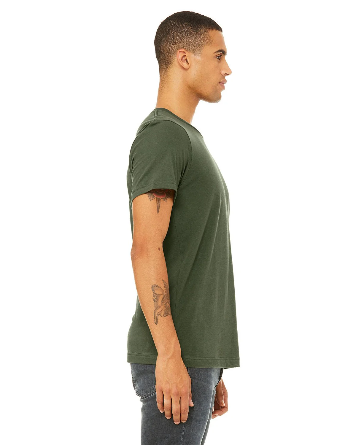 3001C-Bella + Canvas-MILITARY GREEN - Cheap-Us
