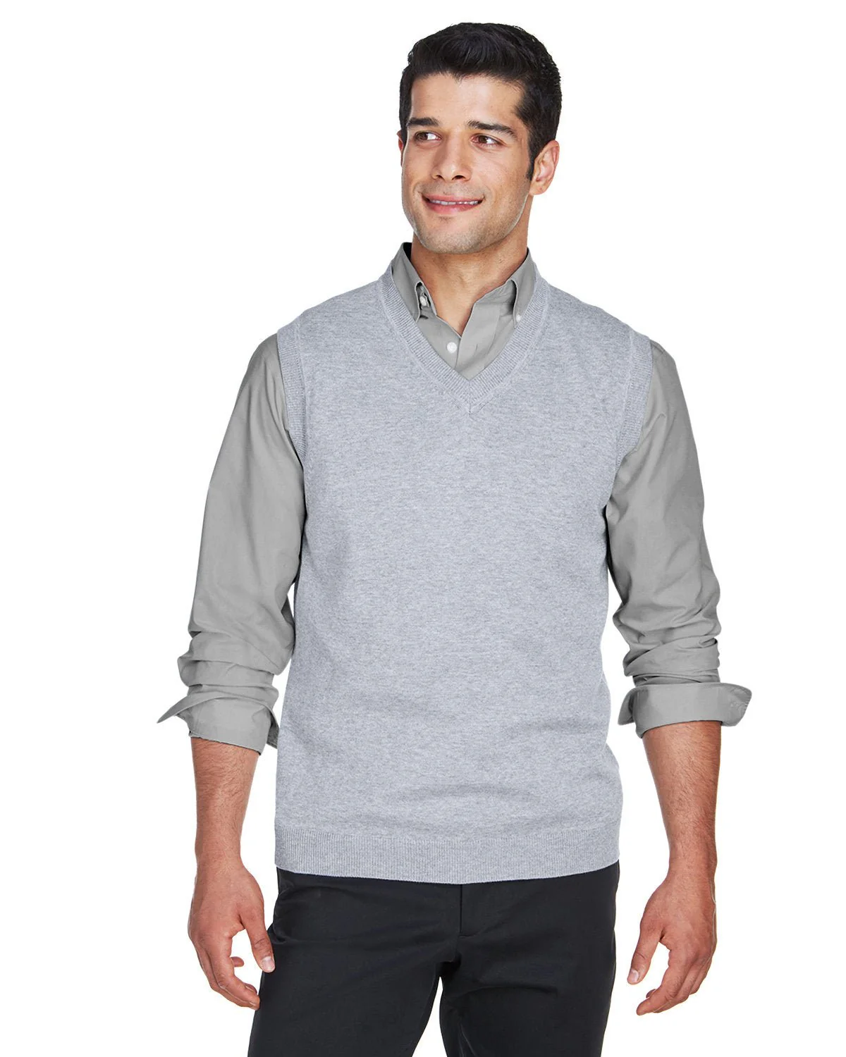 D477-Devon & Jones-GREY HEATHER - Cheap-Us