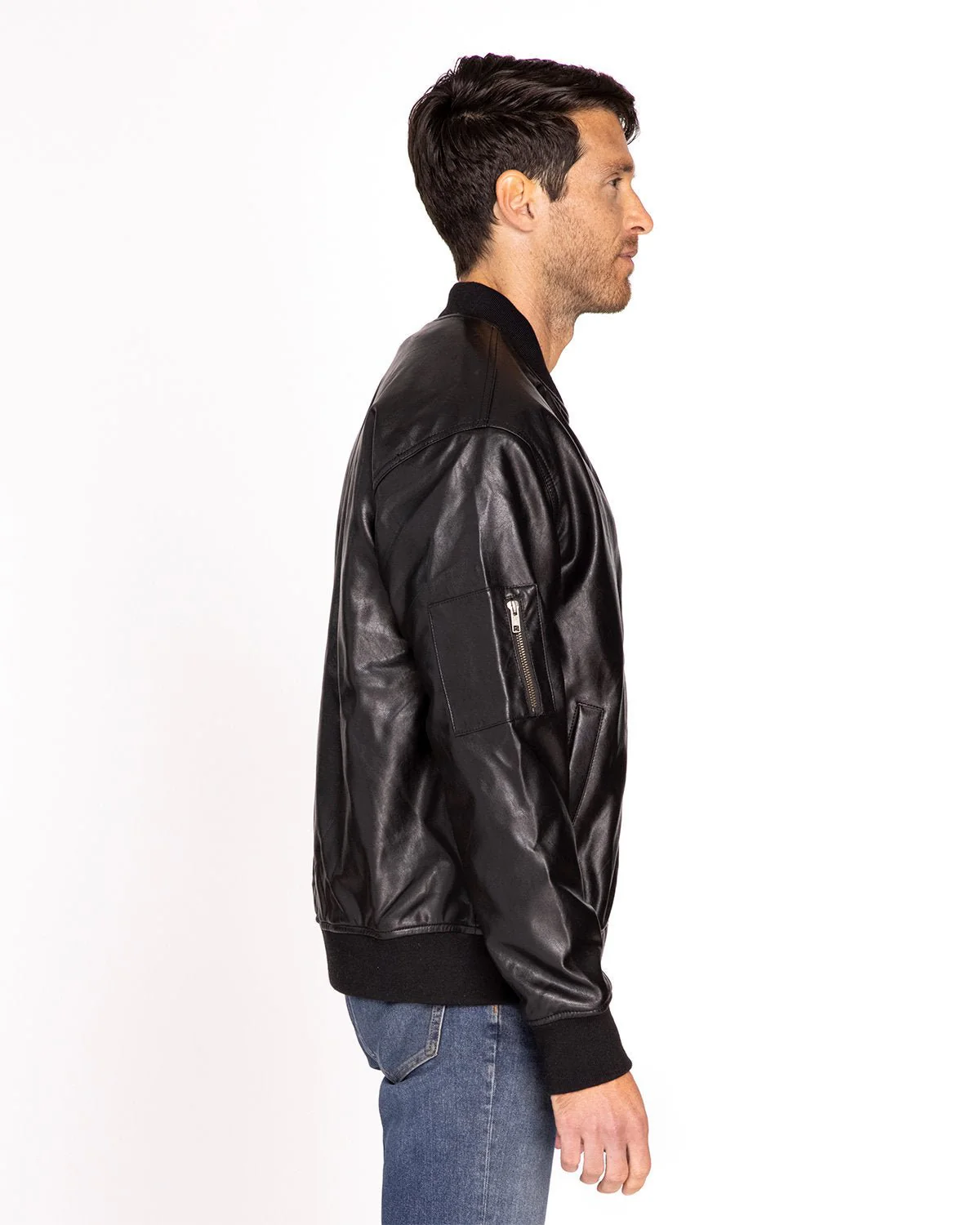 395J-Threadfast Apparel-BLACK VEGAN LTHR - Cheap-Us