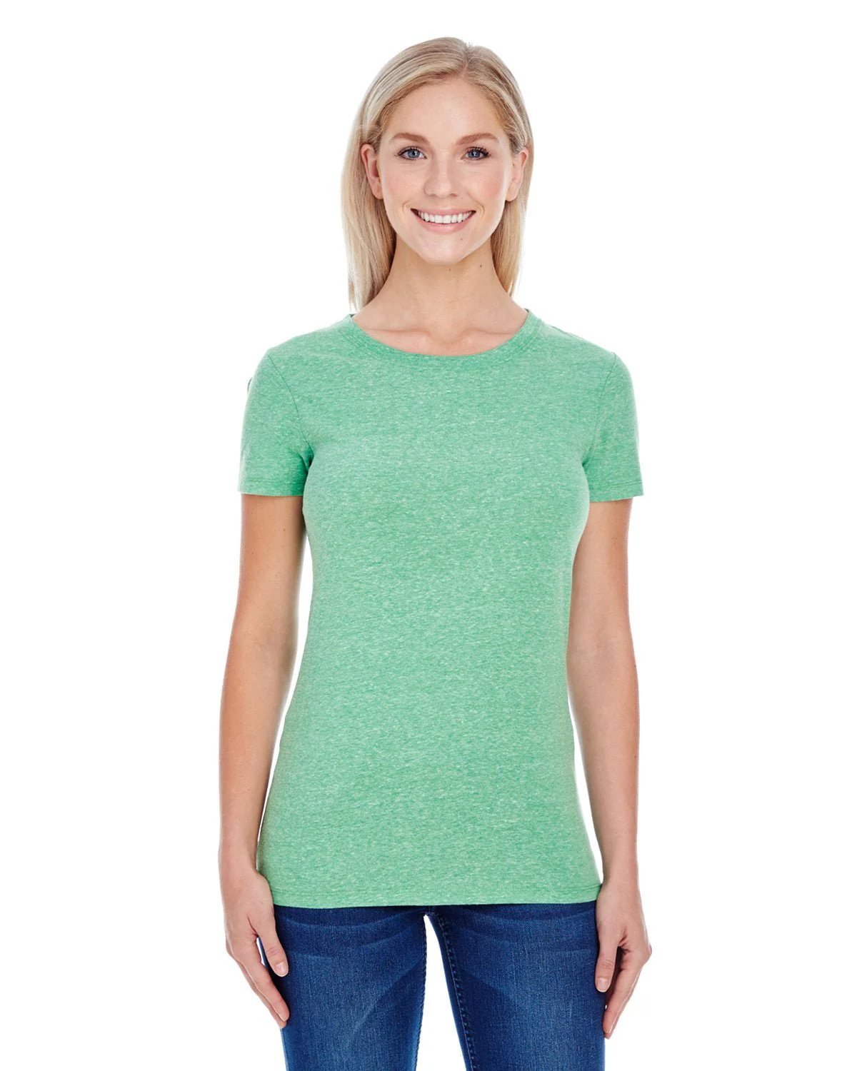 202A-Threadfast Apparel-GREEN TRIBLEND - Cheap-Us