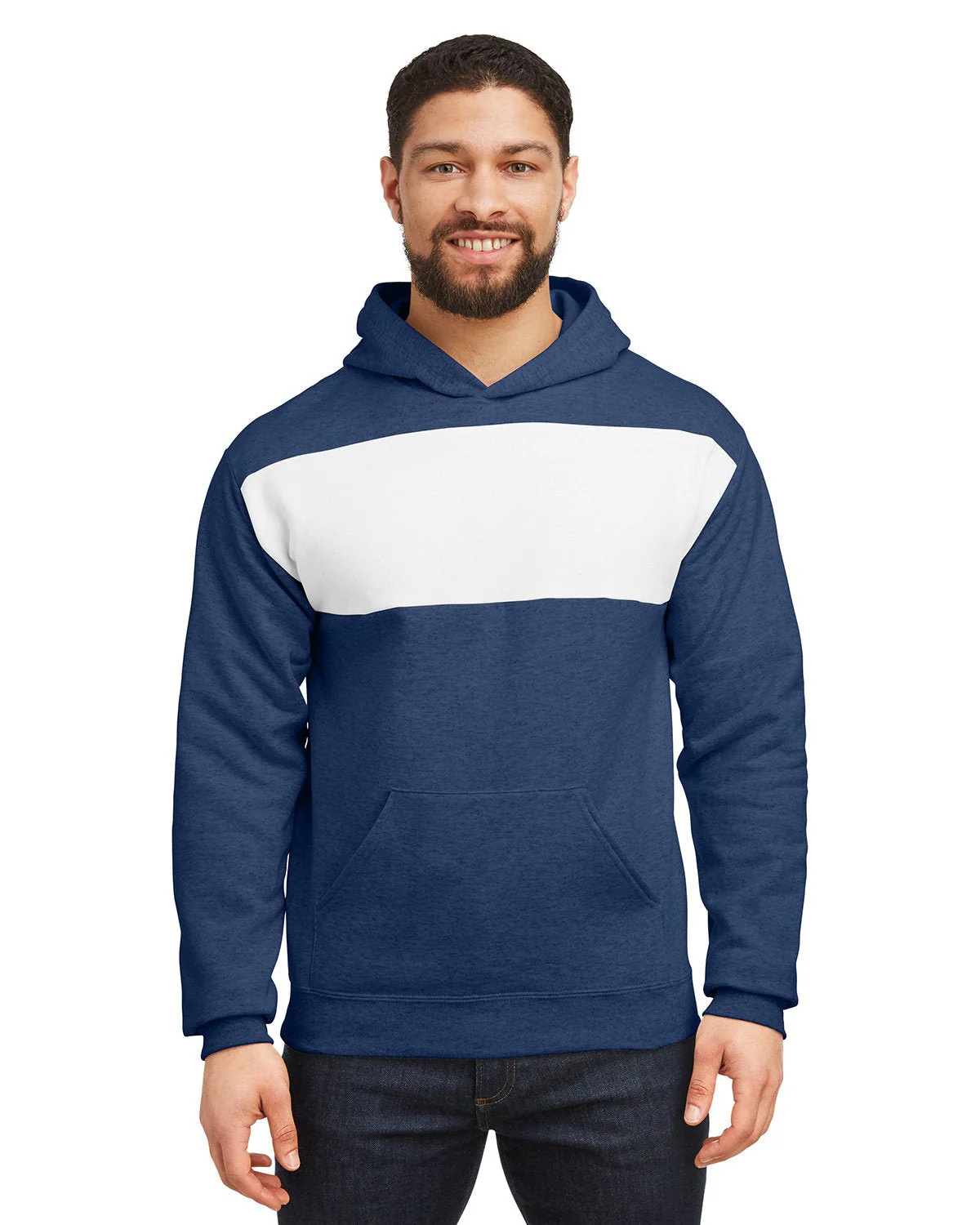 98CR-Jerzees-IND HTHR/ WHITE - Cheap-Us