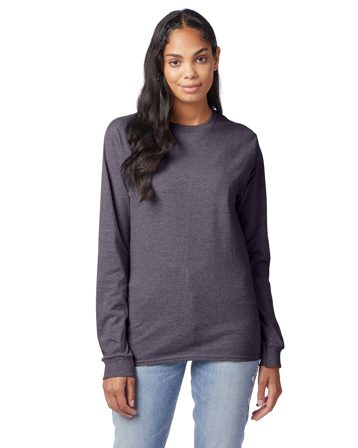 5586-Hanes-CHARCOAL HEATHER - Cheap-Us