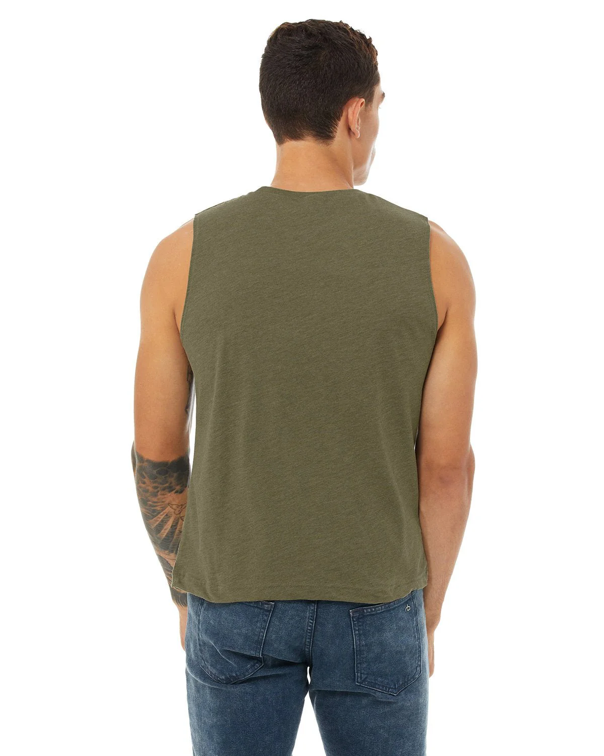 3483-Bella + Canvas-HEATHER OLIVE - Cheap-Us