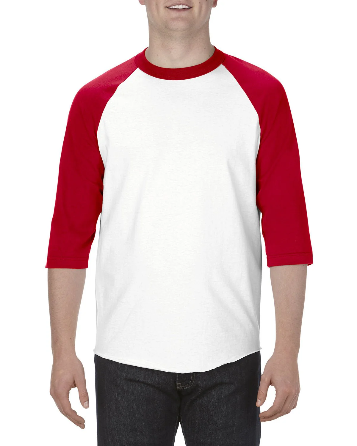 AL1334-Alstyle-WHITE/ RED - Cheap-Us