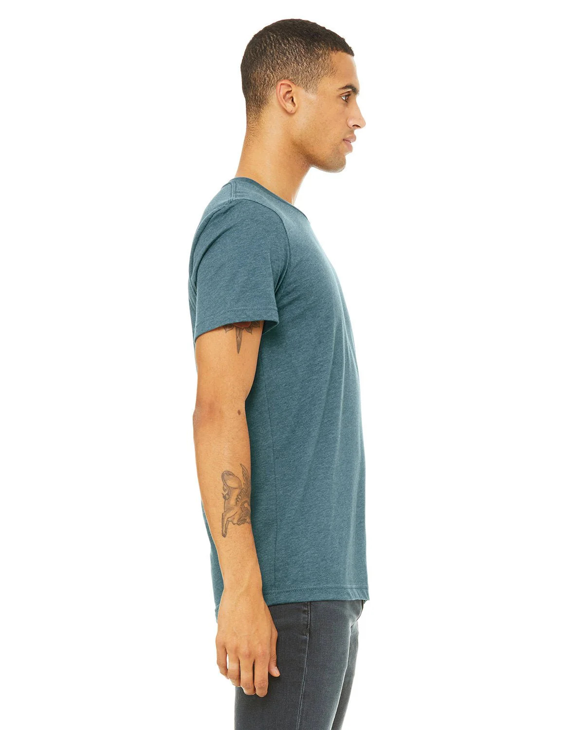 3001CVC-Bella + Canvas-HTHR DEEP TEAL - Cheap-Us