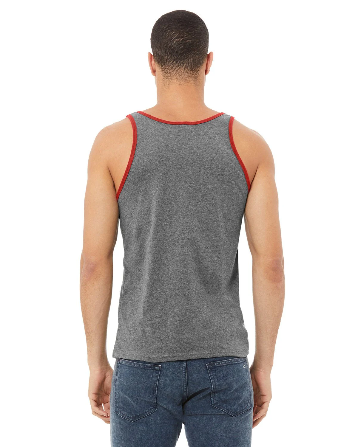 3480-Bella + Canvas-DEEP HTHR/ RED - Cheap-Us