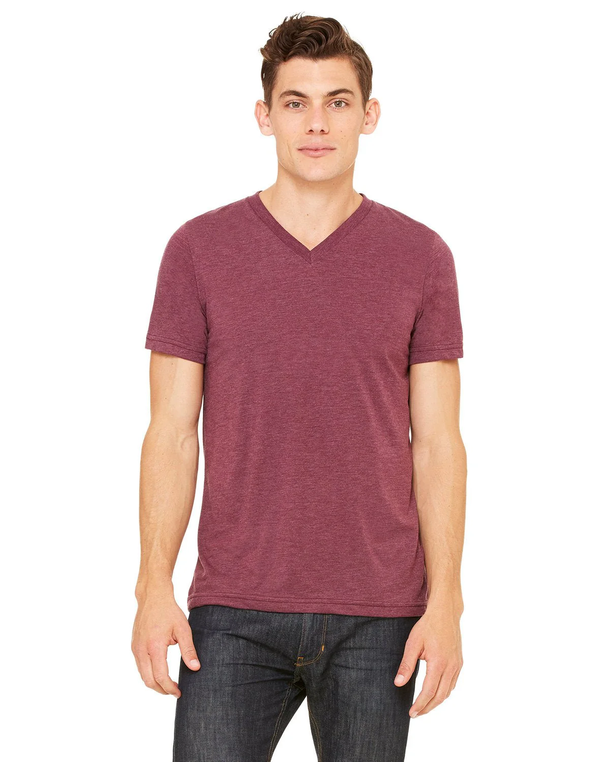 3415C-Bella + Canvas-MAROON TRIBLEND - Cheap-Us