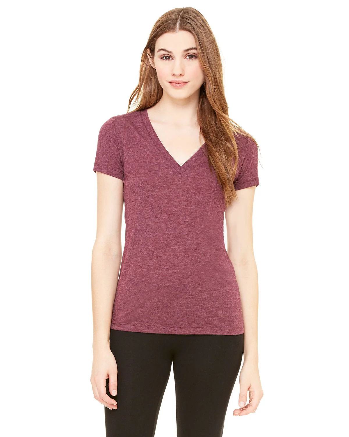 8435-Bella + Canvas-MAROON TRIBLEND - Cheap-Us