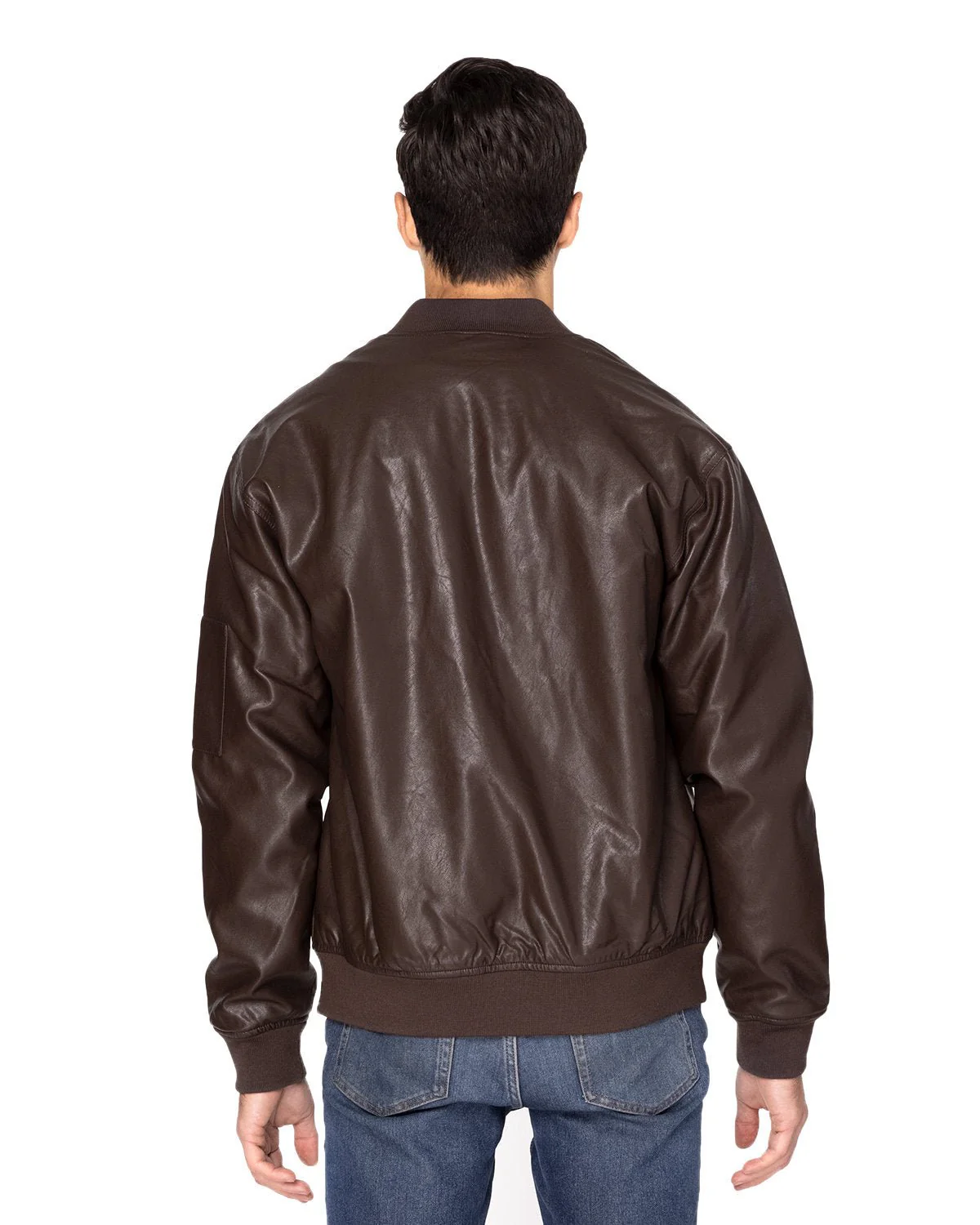 395J-Threadfast Apparel-BROWN VEGAN LTHR - Cheap-Us