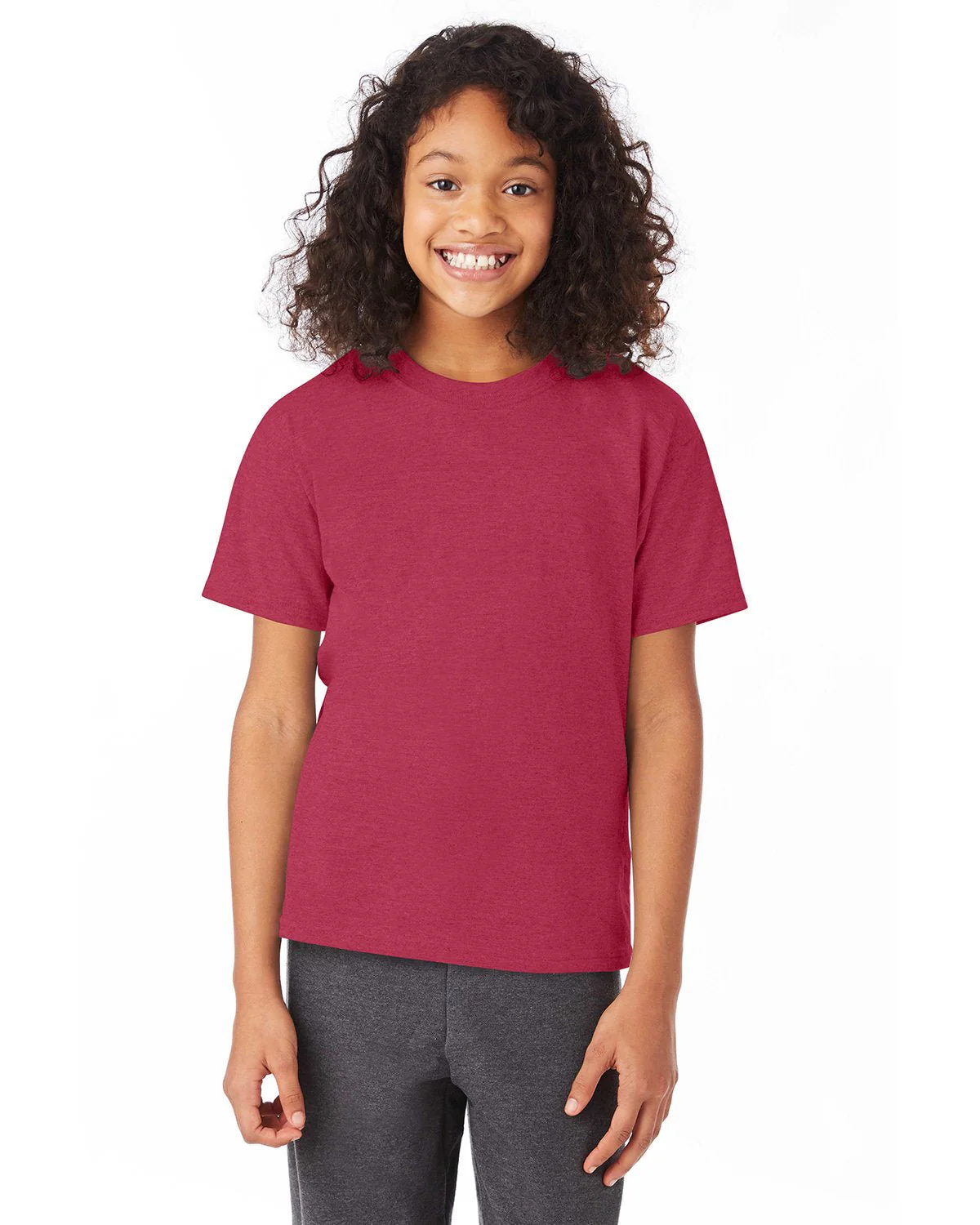 5370-Hanes-HEATHER RED - Cheap-Us