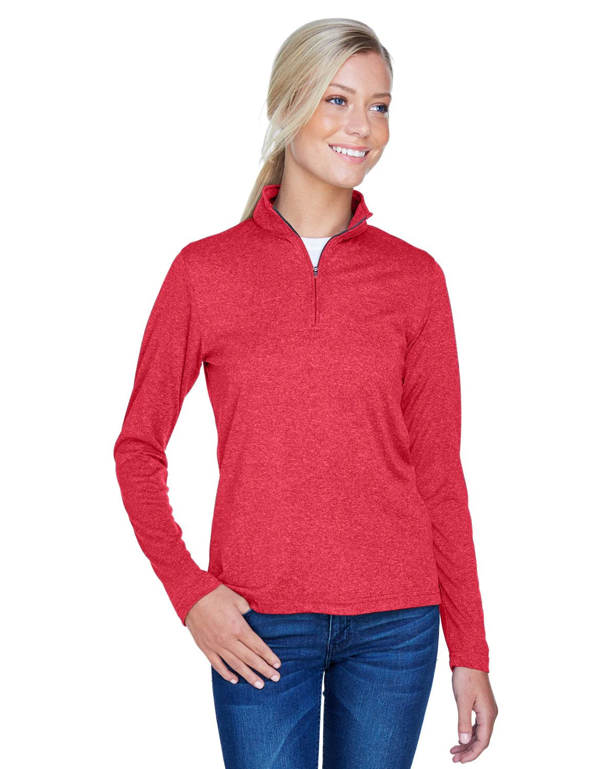 8618W-UltraClub-RED HEATHER - Cheap-Us