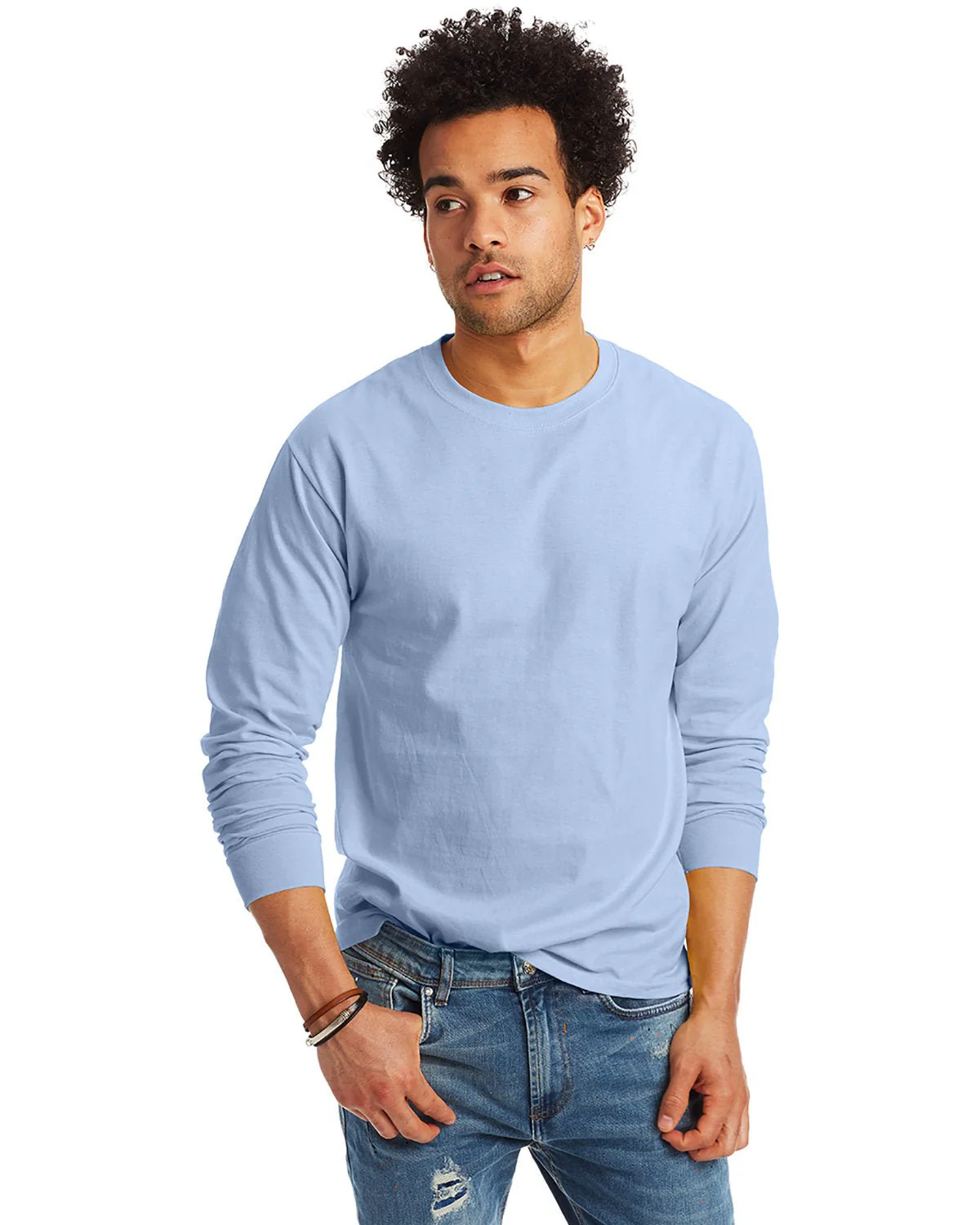 5586-Hanes-LIGHT BLUE - Cheap-Us