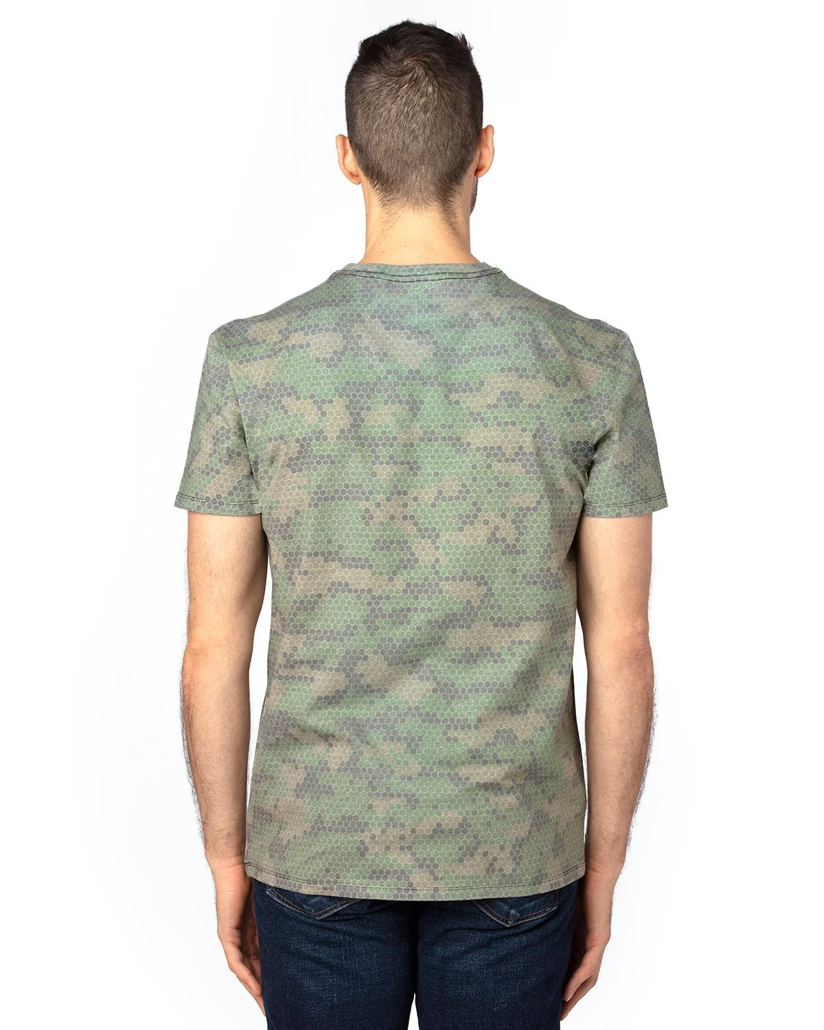 100A-Threadfast Apparel-GREEN HEX CAMO - Cheap-Us