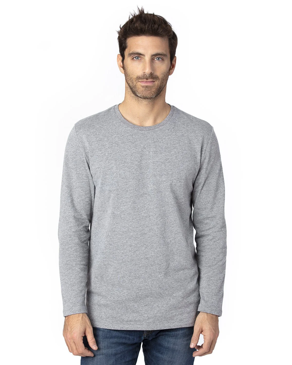 100LS-Threadfast Apparel-HEATHER GREY - Cheap-Us