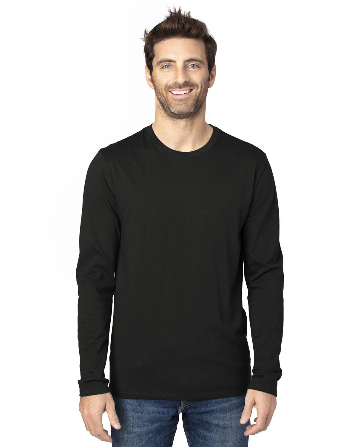 100LS-Threadfast Apparel-BLACK - Cheap-Us