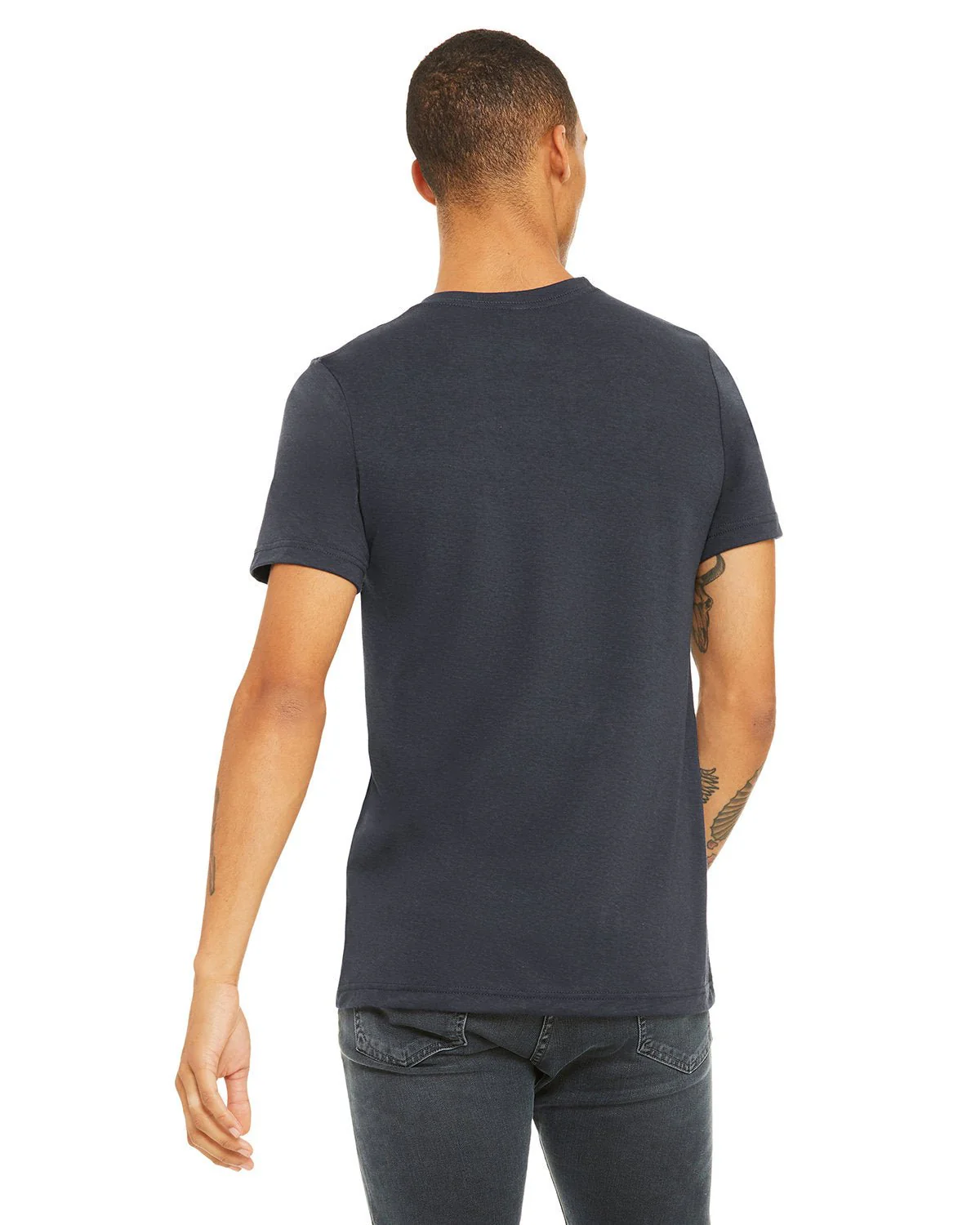 3001CVC-Bella + Canvas-HEATHER MID NAVY - Cheap-Us