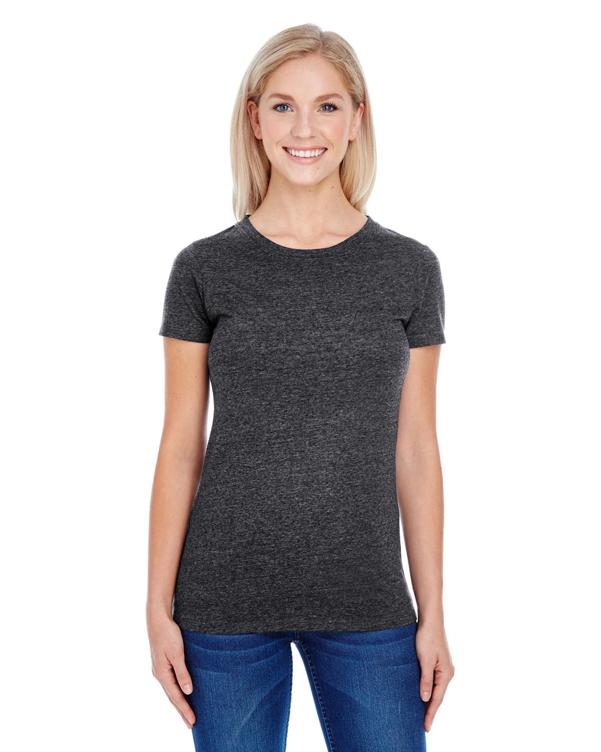 202A-Threadfast Apparel-BLACK TRIBLEND - Cheap-Us