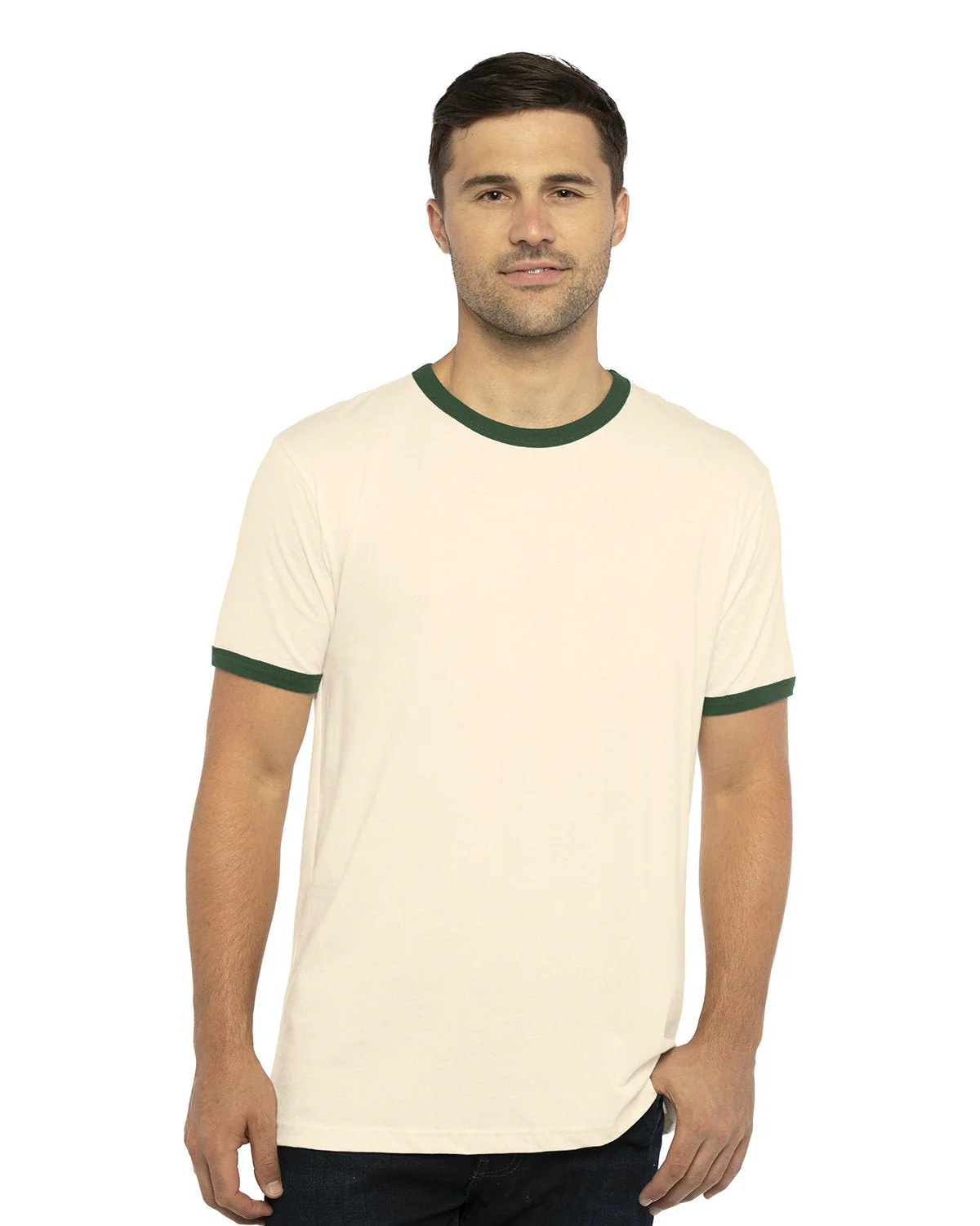 3604-Next Level Apparel-NATURL/ FRST GRN - Cheap-Us