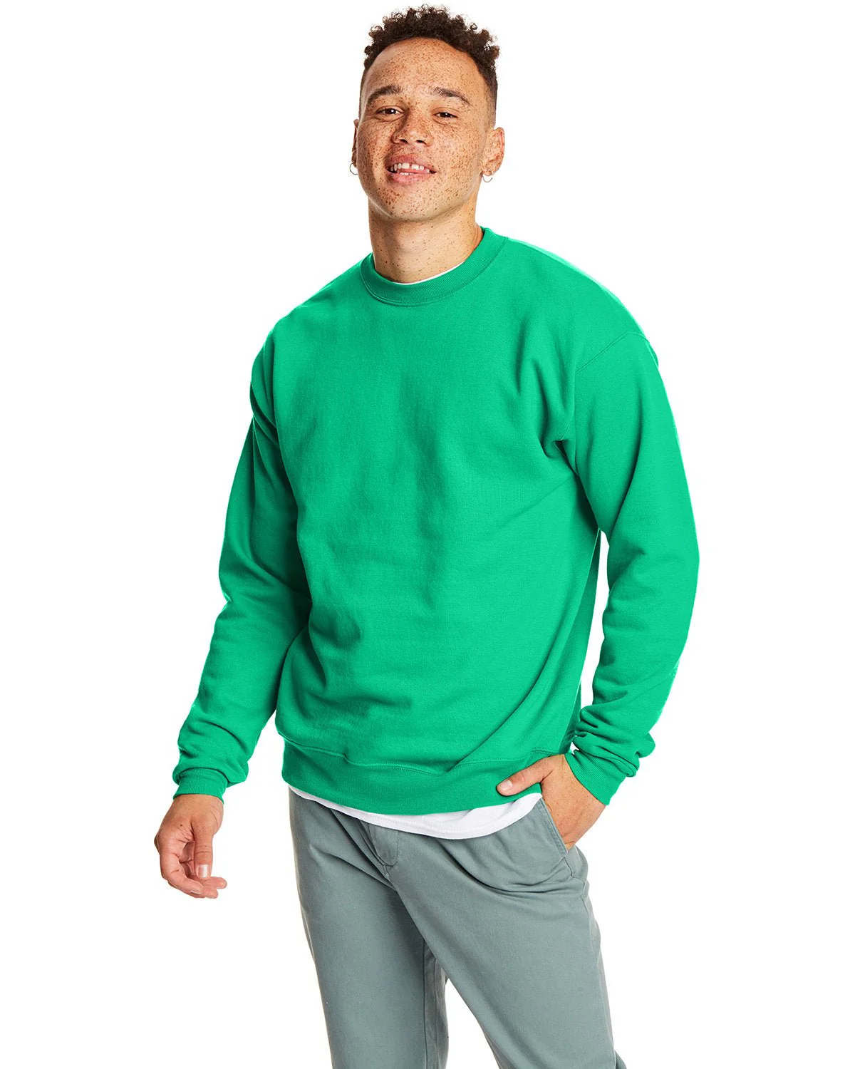 P1607-Hanes-KELLY GREEN - Cheap-Us