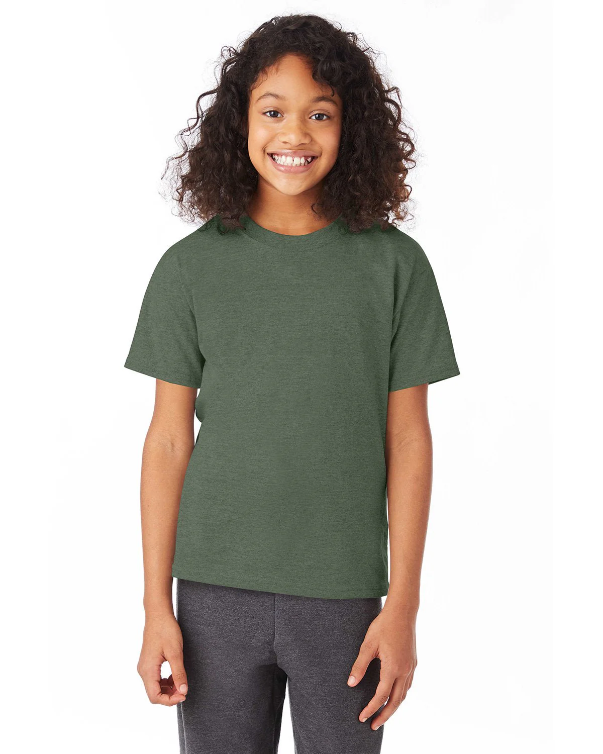 5370-Hanes-HEATHER GREEN - Cheap-Us