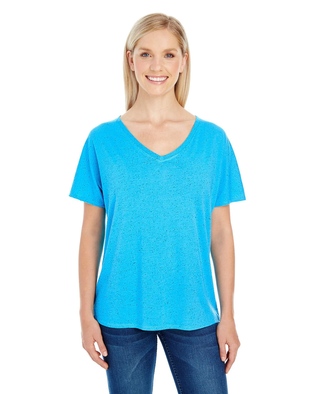 203FV-Threadfast Apparel-TURQUOISE FLECK - Cheap-Us