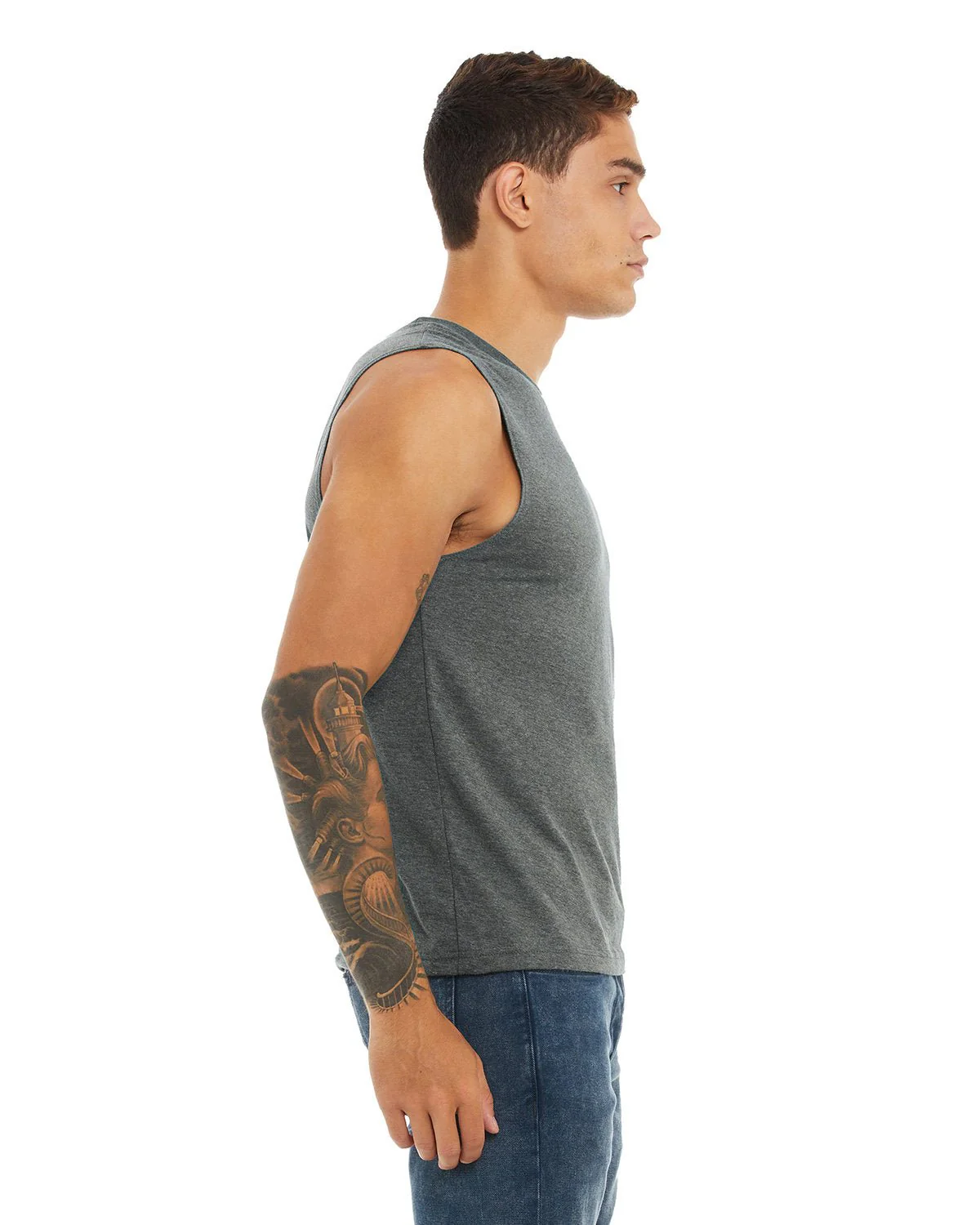 3483-Bella + Canvas-DEEP HEATHER - Cheap-Us