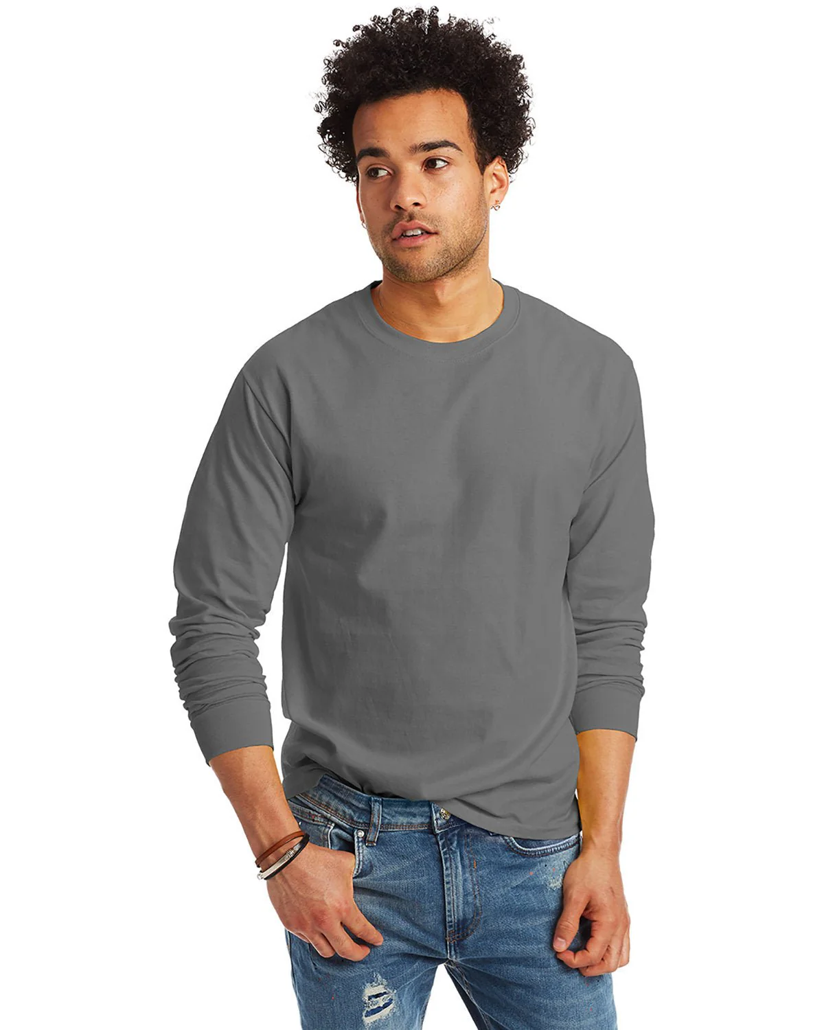 5586-Hanes-SMOKE GRAY - Cheap-Us